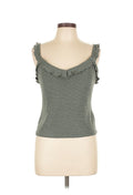 RALPH Ralph Lauren | Sage Green Ruffled Sweetheart Tank - Size L (Resale)