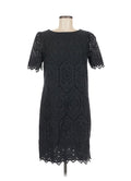 LAUREN Ralph Lauren | Black Cotton Eyelet Lace Shift Dress - Size 8 (Resale)