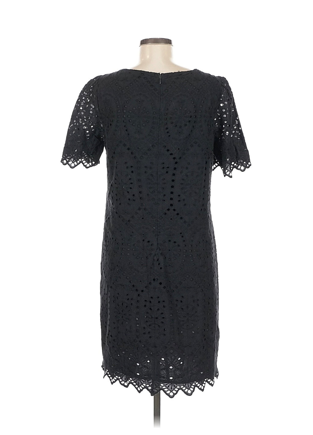 LAUREN Ralph Lauren | Black Cotton Eyelet Lace Shift Dress - Size 8 (Resale)