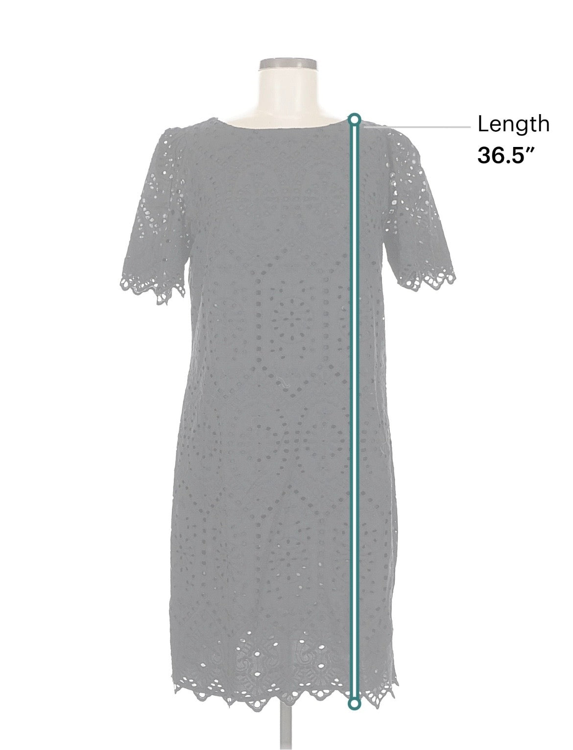 LAUREN Ralph Lauren | Black Cotton Eyelet Lace Shift Dress - Size 8 (Resale)