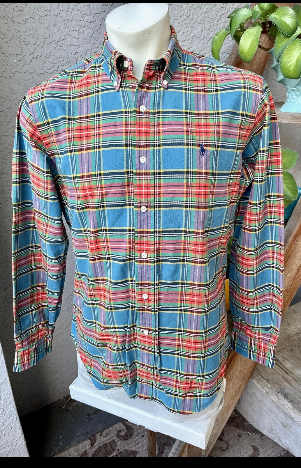 Ralph Lauren | Vintage Plaid Button-Down Shirt - Size Medium (Vintage)