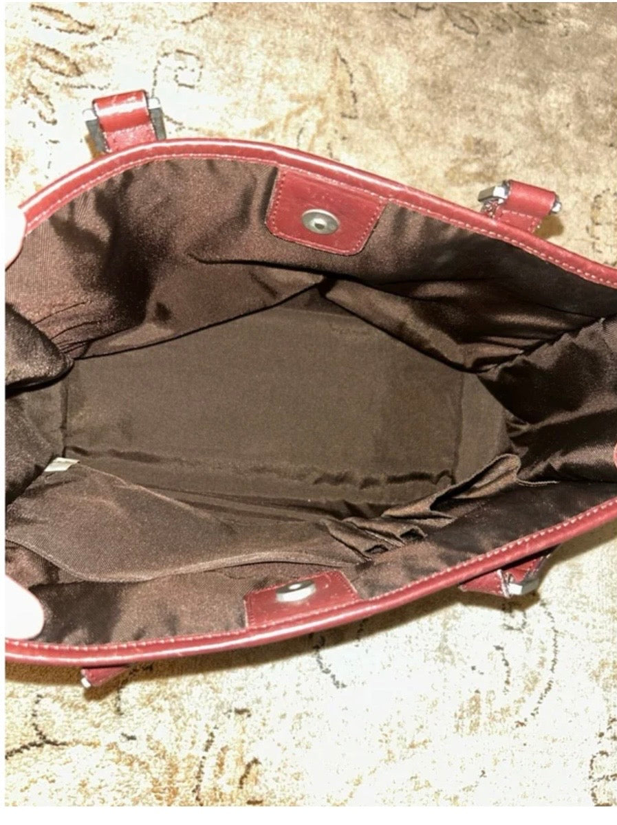 Vintage Burberry | Nova Check Canvas Tote with Leather Trim