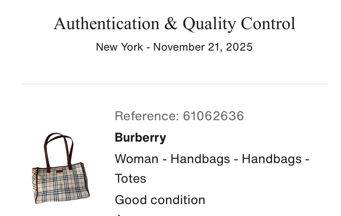 Vintage Burberry | Nova Check Canvas Tote with Leather Trim
