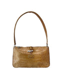Longchamp | Roseau Croc-Embossed Leather Shoulder Bag - Vintage Y2K
