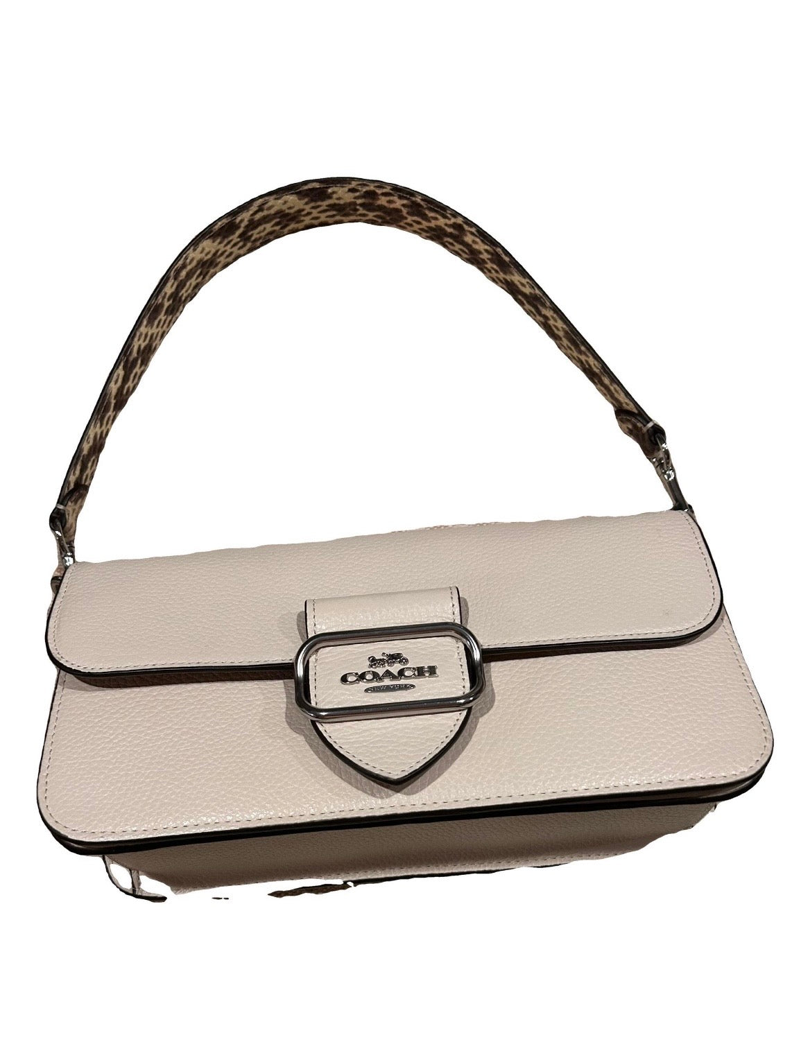 Coach | Pebbled Leather Shoulder Bag - Winter White  (Resale)
