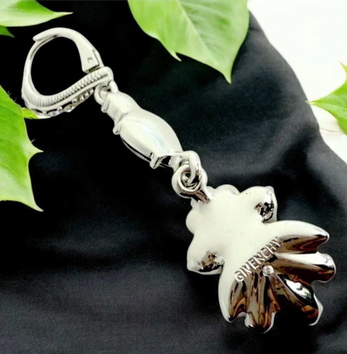 Givenchy | Silver-Tone Crystal Earrings (Vintage)